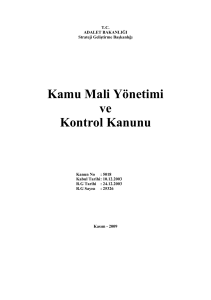 5018 sayýlý Kanun -SGB - Adalet Bakanlığı Strateji Geliştirme