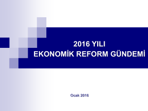 2016 yılı ekonomik reform gündemi