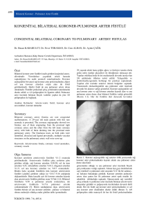 konjenital bilateral koroner-pulmoner arter fistülü