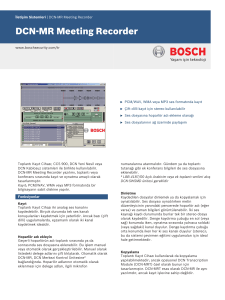 DCN‑MR Meeting Recorder - Bosch Security Systems