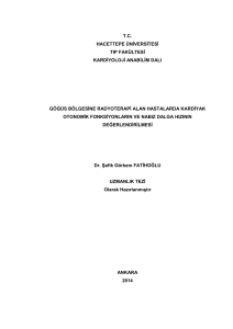 Göğüs bölgesine radyoterapi alan hastalarda kardiyak otonomik