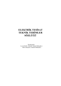 elektrik tesisat teknik terimler sözlüğü