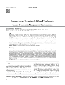 Retinoblastom Tedavisinde Güncel Yaklaşımlar