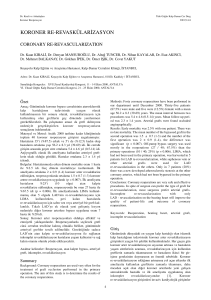 koroner re-revaskülarizasyon - Türk Göğüs Kalp Damar Cerrahisi