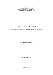 1982 anayasasına göre ekonom k düzen n anayasal çerçeves