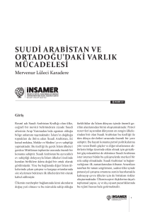 suudı arabıstan ve ortadoğu`dakı varlık mücadelesı