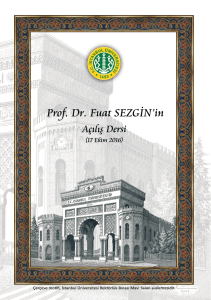 bu linke tıklayarak - Prof. Dr. Fuat Sezgin