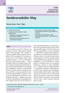 Serebrovasküler Olay - Türk Radyoloji Seminerleri