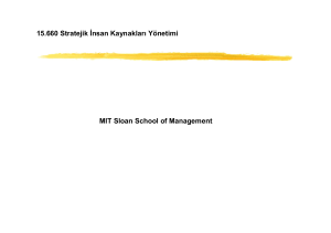 15.660 Stratejik İnsan Kaynakları Yönetimi MIT Sloan School of