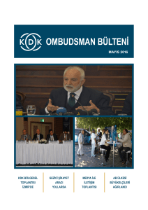ombudsman bülteni - Kamu Denetçiliği Kurumu