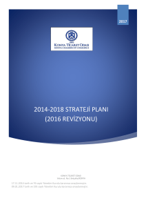 Stratejik Plan - Konya Ticaret Odası