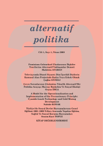 Tüm dergiyi indirin - Alternatif Politika