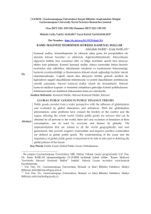 Bölüm 1 - Gaziosmanpaşa Üniversitesi Sosyal Bilimler Araştırmaları