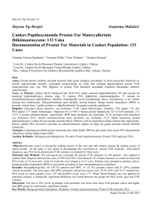 Çankırı Popülasyonunda Prostat-Tur