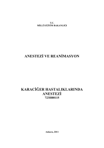 anestezġ ve reanġmasyon karacġğer hastalıklarında