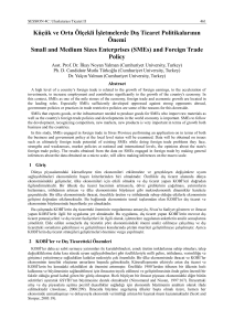 Küçük ve Orta Ölçekli İşletmelerde Dış Ticaret Politikalarının Önemi
