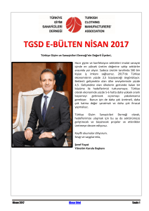 TGSD E-BÜLTEN NİSAN 2017