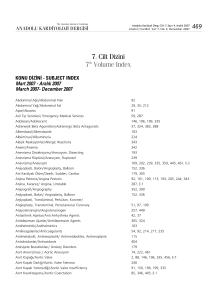 7. Cilt Dizini 7th Volume Index