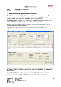 DESTEK DOKÜMANI Bölüm