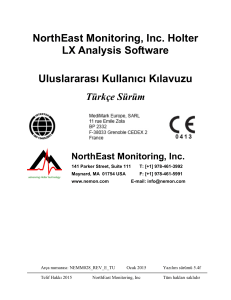 NorthEast Monitoring, Inc. Holter LX Analysis Software Uluslararası