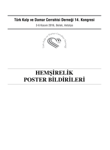 hemşirelik poster bildirileri - Türk Göğüs Kalp Damar Cerrahisi Dergisi