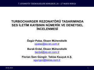 Turbocharger Rezonatörü Tasarımında Ses İletim