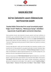basın bülteni - İstanbul Kültür Üniversitesi