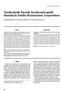 Nondiyabetik Iskemik Kardiyomiyopatili