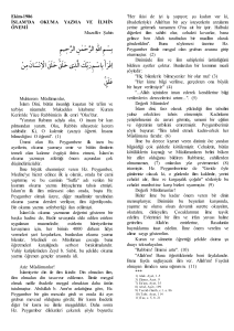 İslam`da Okuma Yazma ve İlmin Önemi