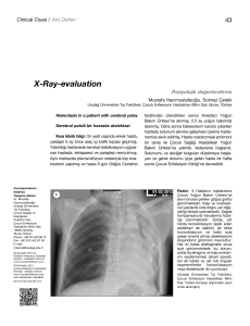 X-Ray-evaluation - Çocuk Enfeksiyon Dergisi