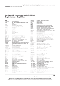 PDF - Kardiyolojik Semptomlar ve Halk Dilinde Deyimlerimizle