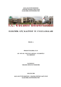 elektrik güç kalitesi ve uygulamaları