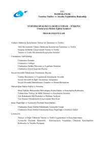 Program Konuları - Yurtdışı Türkler ve Akraba Topluluklar Başkanlığı