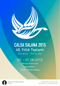 calsa salana 2015 - Ahmadiyya Muslim Jamaat Deutschland