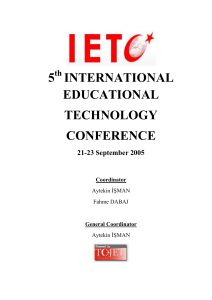 5 ınternatıonal educatıonal technology conference