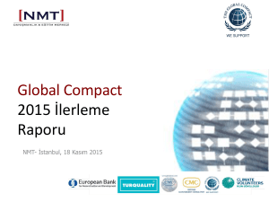 Global Compact 2015 İlerleme Raporu