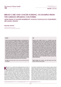 breast care and cancer nursıng: an example from the german