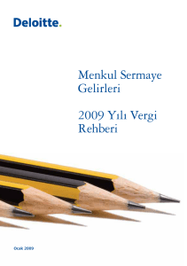 Menkul Sermaye Gelirleri 2009 Yılı Vergi Rehberi