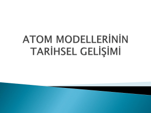 atom modellerinin tarihsel gelişimi