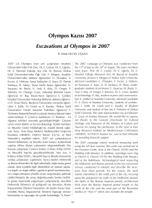 Olympos Kazısı 2007 Excavations at Olympos in 2007