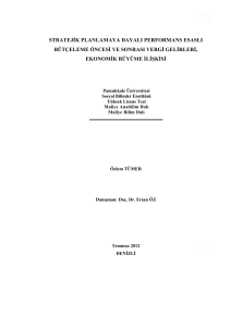 stratejik planlamaya dayalı performans esaslı bütçeleme öncesi ve
