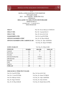 2016 eğitim - öğretim yılı dönem ıı dolaşım ve solu