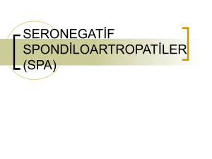 Seronegatif spondiloartropatiler (SpA) - E