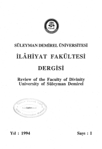 ılahıyat f akultesı dergısı