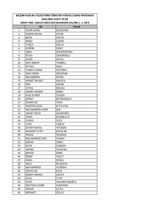 Ad Soyad 1 YASİN HAKKI KOCAMAN 2 OSMAN MUSA AYDIN 3