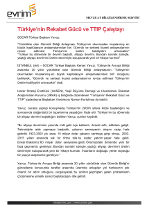 Türkiye`nin Rekabet Gücü ve TTIP Çalıştayı