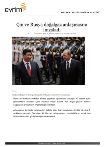 Çin ve Rusya doğalgaz anlaşmasını imzaladı