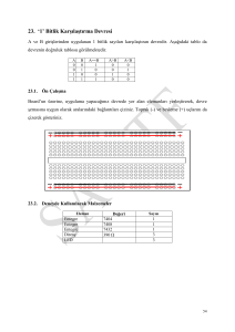 23. `1` Bitlik Karşılaştırma Devresi