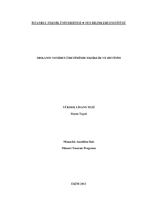 istanbul teknik üniversitesi fen bilimleri enstitüsü yüksek lisans tezi