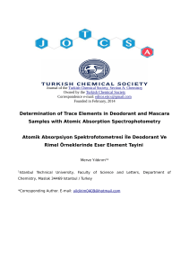 Determination of Trace Elements in Deodorant and